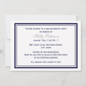 航海のいかりネイビーブルーフレーム2Hバチェロレッテ 招待状 (裏面)