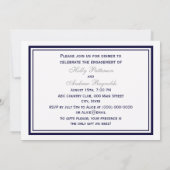 航海のいかりネイビーブルーフレーム2H婚約 招待状 (裏面)