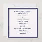 航海のいかりネイビーブルーフレーム2Sリハーサルディナー 招待状 (裏面)