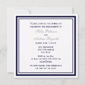 航海のいかりネイビーブルーフレーム2SQ婚約 招待状 (裏面)