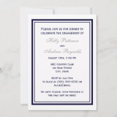 航海のいかりネイビーブルーフレーム2V婚約 招待状 (裏面)