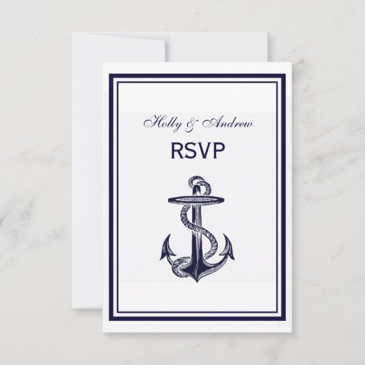 航海のいかりネイビーブルーフレーム2V RSVP (正面)