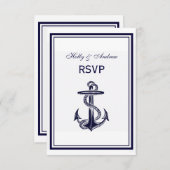 航海のいかりネイビーブルーフレーム2V RSVP (正面/裏面)