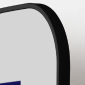 航海のいかりネイビーブルーホワイトモノグラム名 ピックルボールラケット (左詳細)