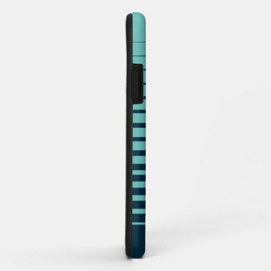 航海のいかりネイビーブルーモノグラストライプのム Case-Mate iPhoneケース (裏面/右)