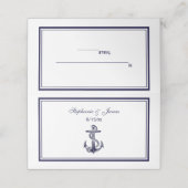 航海のいかりネイビーブルー枠2エスコートカード プレイスカード (外部開封)