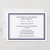 航海のいかりネイビーブルー枠2H誕生日パーティー 招待状 (裏面)