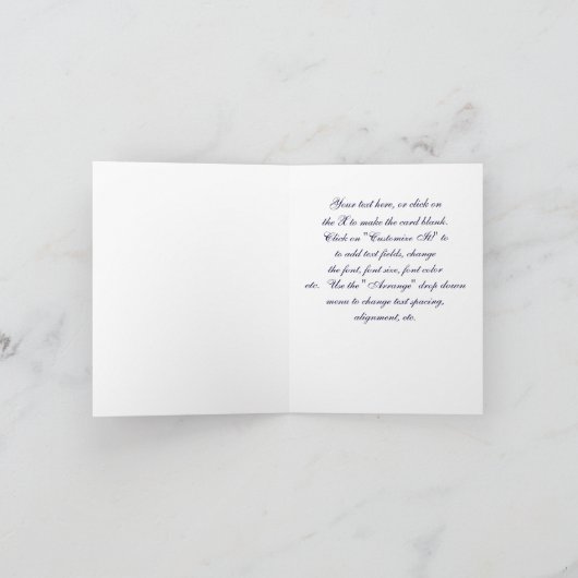 航海のいかりネイビーブルー枠2Vありがとう サンキューカード (内部)