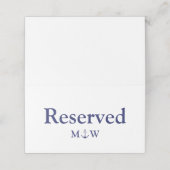 航海のいかりネイビーブルー白結婚予約 プレイスカード (外部開封)