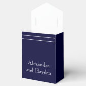 航海のいかりネイビーブルー結婚ホワイト フェイバーボックス (オープン)