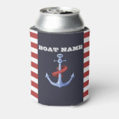 航海のいかりネイビーブルー赤ストライプ色 缶クーラー (缶裏面)