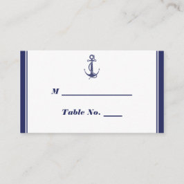 航海のいかりネイビ結婚ーの座席表 プレイスカード