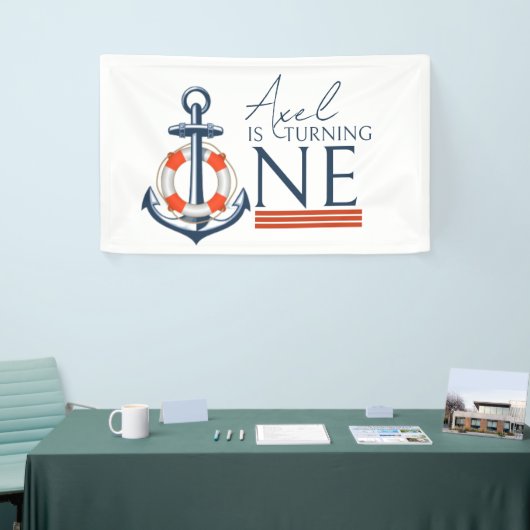 航海のいかりハッピーバースデーパーティーバナー 横断幕 (トレードショー)