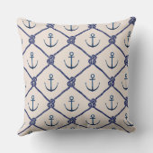 航海のいかりパターン クッション (裏面)