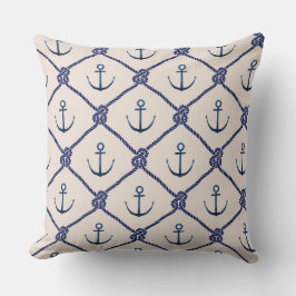 航海のいかりパターン クッション