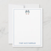 航海のいかりビーチサンダルパーソナライズされた ノートカード (正面)