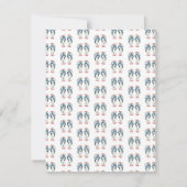 航海のいかりビーチサンダルパーソナライズされた ノートカード (裏面)