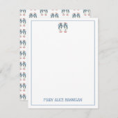 航海のいかりビーチサンダルパーソナライズされた ノートカード (正面/裏面)