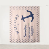 航海のいかりビーチバチェロレッテ背景 タペストリー (正面)