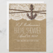 航海のいかりビーチブライダルシャワーレシピ分周器 (正面/裏面)