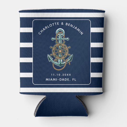 航海のいかりビーチ結婚式披露宴 缶クーラー (正面)