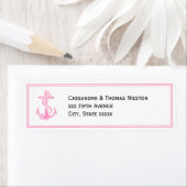 航海のいかりピンクフレーム2LJ差出人住所 ラベル (インサイチュ)