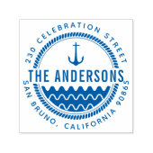 航海のいかりファミリー名&ラウンド差出人住所 セルフインキングスタンプ (デザイン)