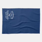 航海のいかりファミリー懇親会トリップクルーズビーチ キッチンタオル (横)