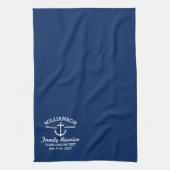 航海のいかりファミリー懇親会トリップクルーズビーチ キッチンタオル (縦)