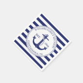 航海のいかりファミリー懇親会モノグラム スタンダードカクテルナプキン (角)