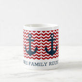 航海のいかりファミリ懇親会赤白青 コーヒーマグカップ (中央)