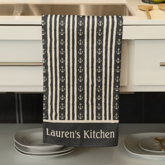 航海のいかりフィッシャーマンボート キッチンタオル