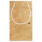 航海のいかりフレームヴィンテージ結婚紙 スモールペーパーバッグ (裏面)