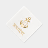 航海のいかりフレーム#1記念日パーティー 箔ナプキン (右)