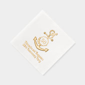 航海のいかりフレーム#2記念日パーティー 箔ナプキン (右)