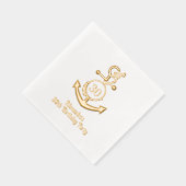 航海のいかりフレーム#2誕生日パーティー 箔ナプキン (右)