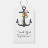 航海のいかりブライダルシャワーメッセージカード ギフトタグ (正面)