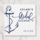 航海のいかりブライダルシャワー フェイバータグ (正面)