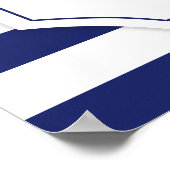 航海のいかりブルーストライプブライダルシャワー ポスター (角)