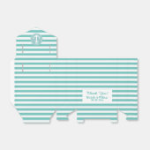 航海のいかりブルーストライプ結婚式の引き出物箱 フェイバーボックス (折り畳みなし)