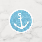 航海のいかりブルーベビーシャワー コンフェッティ (スモール正面)