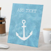 航海のいかりブルーベビーシャワー 台座サイン (インサイチュ)