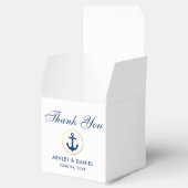 航海のいかりブルーホワイト金ゴールド結婚ズサンキュー フェイバーボックス (オープン)