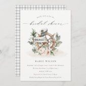 航海のいかりホイールフローラブライダルシャワー招待状 サンキューカード (正面/裏面)