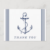 航海のいかりホワイトありがとう ポストカード (正面)