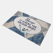 航海のいかりホーム引用文 ドアマット (アングル)