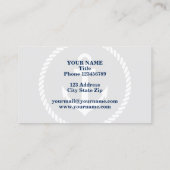 航海のいかりボーティング名刺テンプレート 名刺 (裏面)