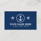 航海のいかりボーティング名刺テンプレート 名刺 (正面)