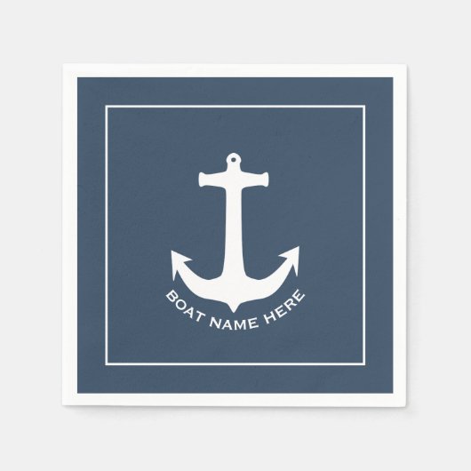 航海のいかりボートナプキンズ スタンダードカクテルナプキン (正面)