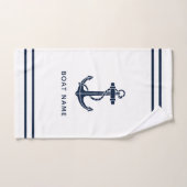 航海のいかりボートネームクルーズカスタム ハンドタオル (ハンドタオル)